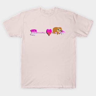 Valentine Cupid Sloth Funny T-Shirt